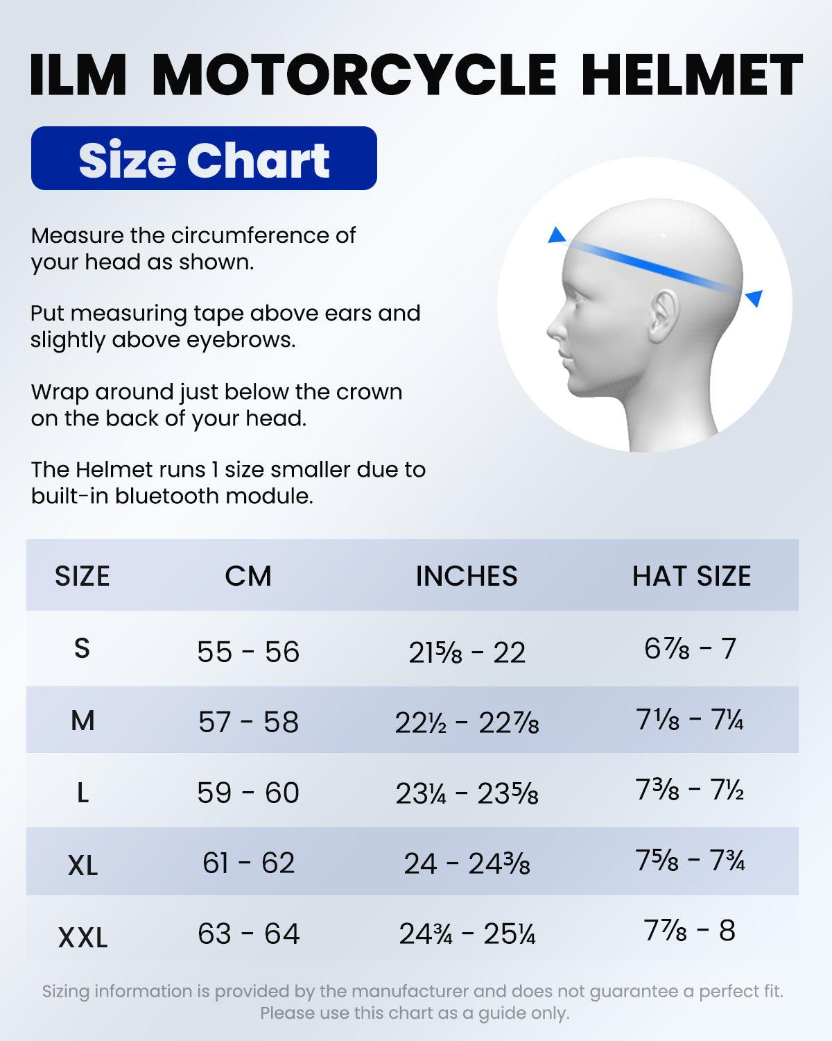 ILM Bluetooth Integrated Modular Flip up Full Face Motorcycle Helmet Model 953PRO