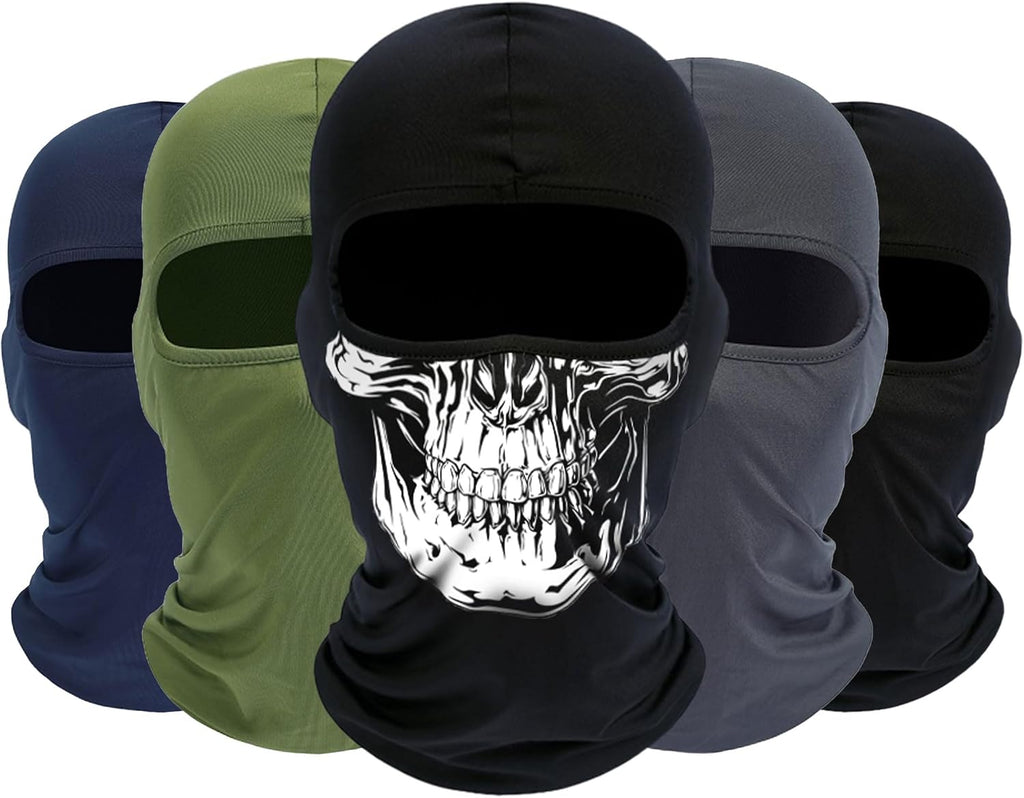 ROXUN Balaclava Ski Mask, 5 Pack Neck Gaiter Motorcycle Summer Cooling