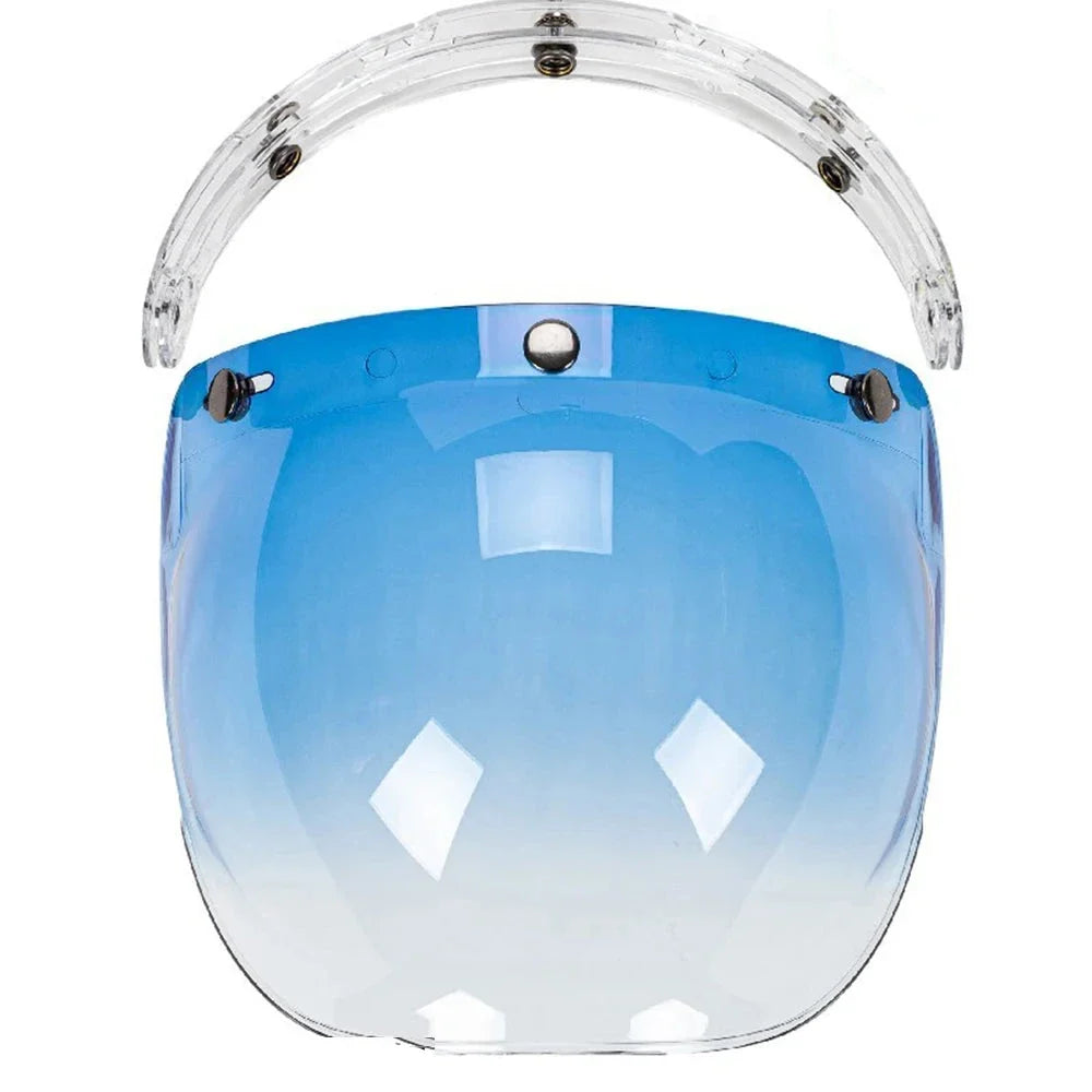 Retro Bubble Shield Visor – Three-Buckle Design