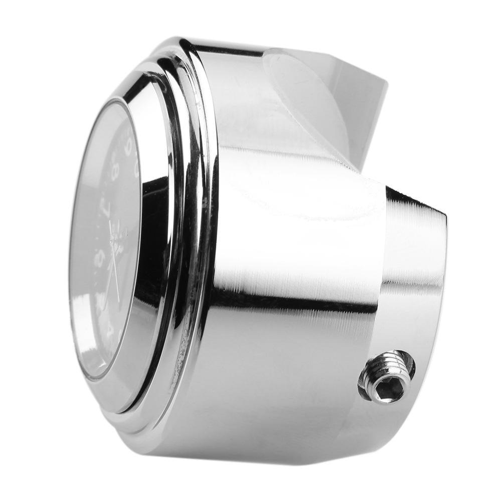 Aluminum Waterproof 22/25mm Motorcycle Handlebar Mount Dial Clock Motorcycle Handlebar Mount Clock Waterproof Handlebar Dial Clock Watch Quartz Clock Watch for Harley Motorcycle Accessories