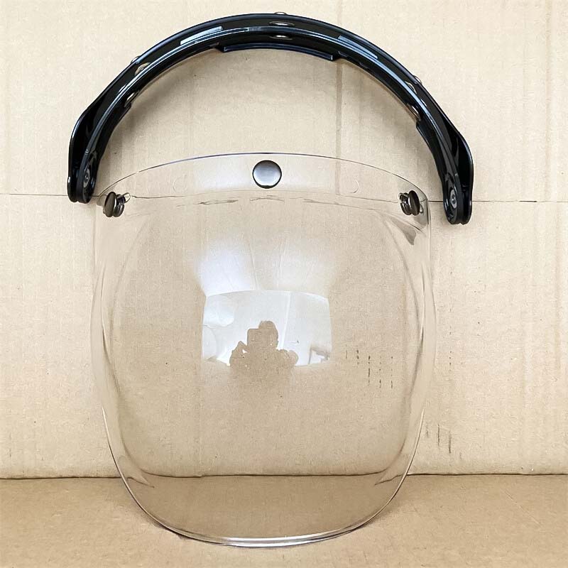 Retro Bubble Shield Visor – Three-Buckle Design