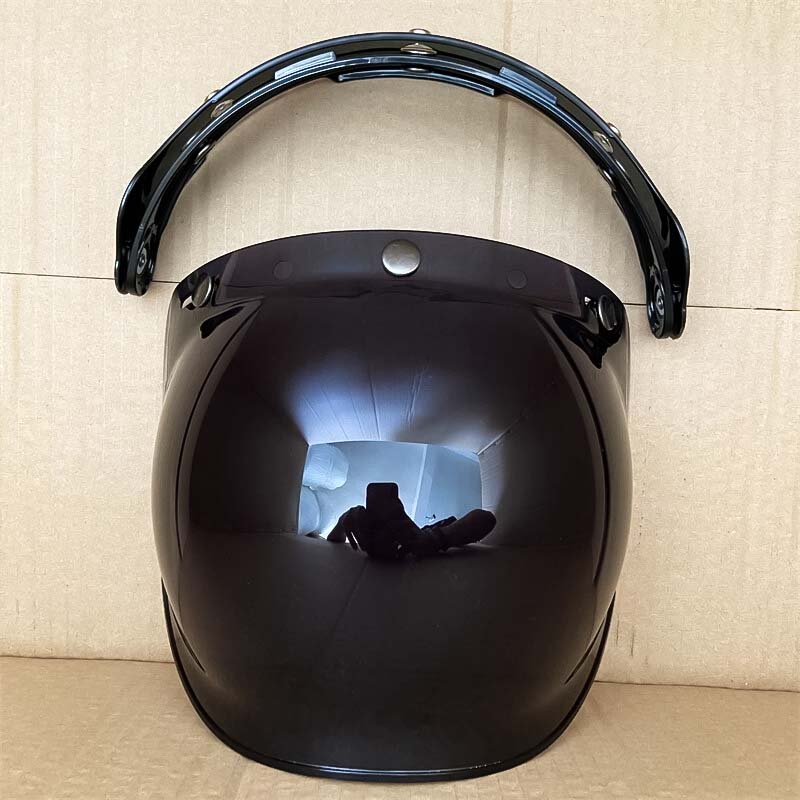 Retro Bubble Shield Visor – Three-Buckle Design