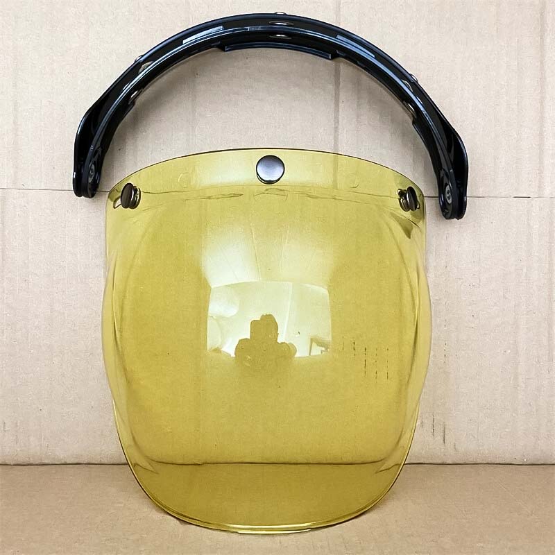 Retro Bubble Shield Visor – Three-Buckle Design