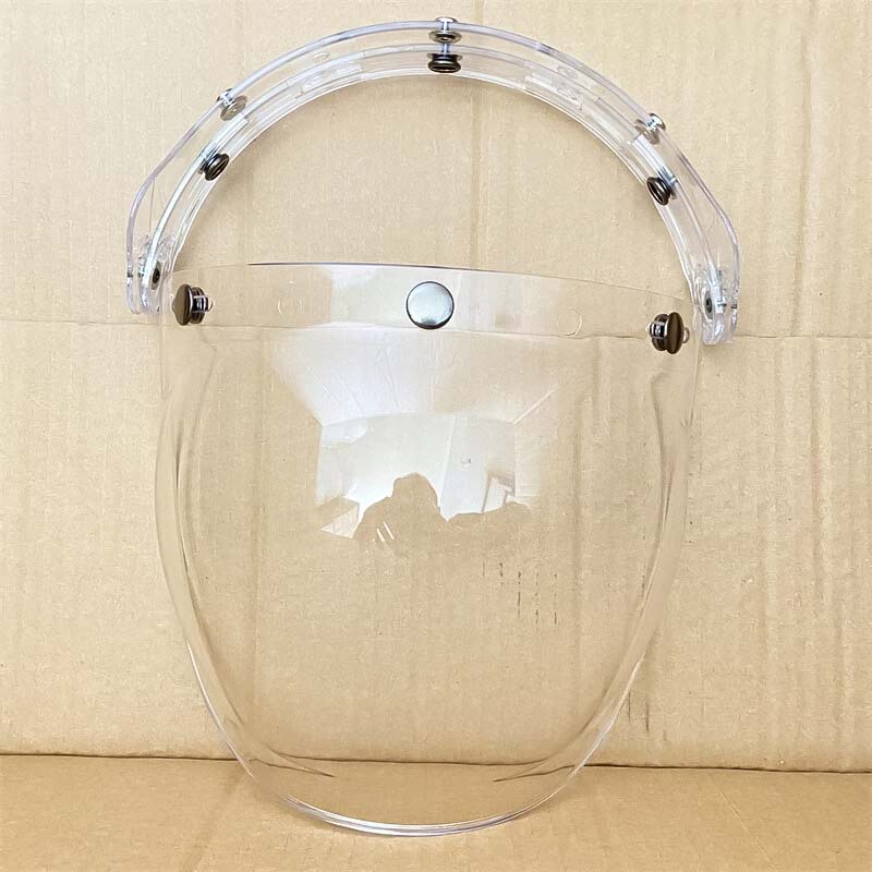 Retro Bubble Shield Visor – Three-Buckle Design